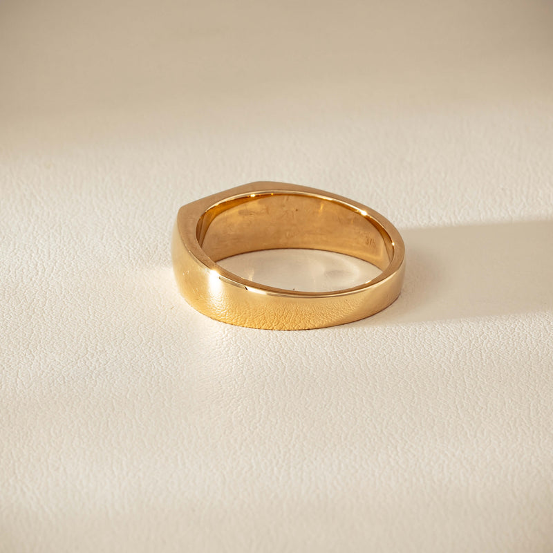 9ct Yellow Gold Rectangular Signet Ring - Ring - Walker & Hall