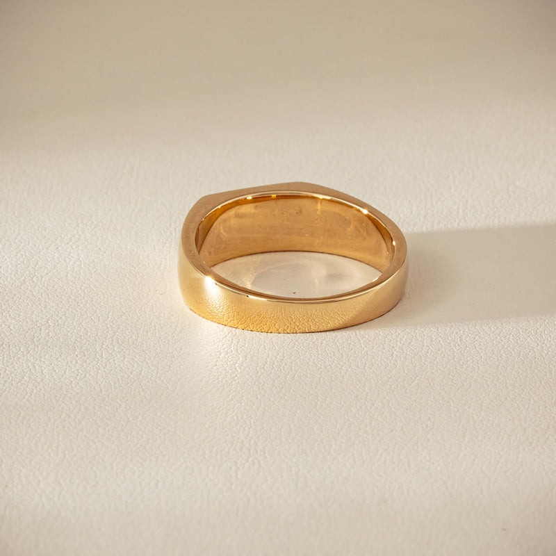 9ct Yellow Gold Rectangular Signet Ring - Ring - Walker & Hall