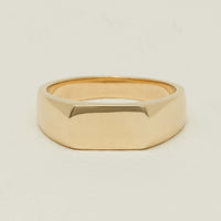 9ct Yellow Gold Rectangular Signet Ring - Ring - Walker & Hall