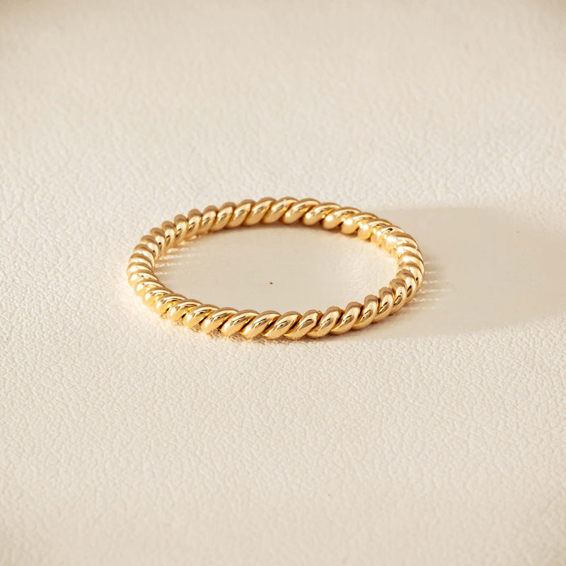 9ct Yellow Gold Twine Band - Ring - Walker & Hall
