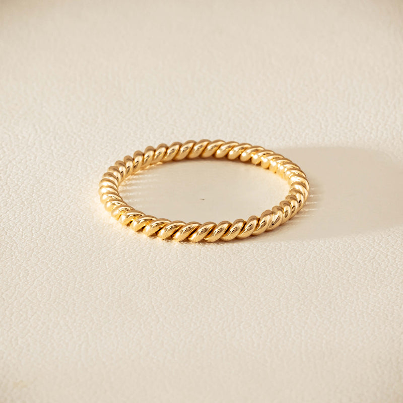 9ct Yellow Gold Twine Band - Ring - Walker & Hall