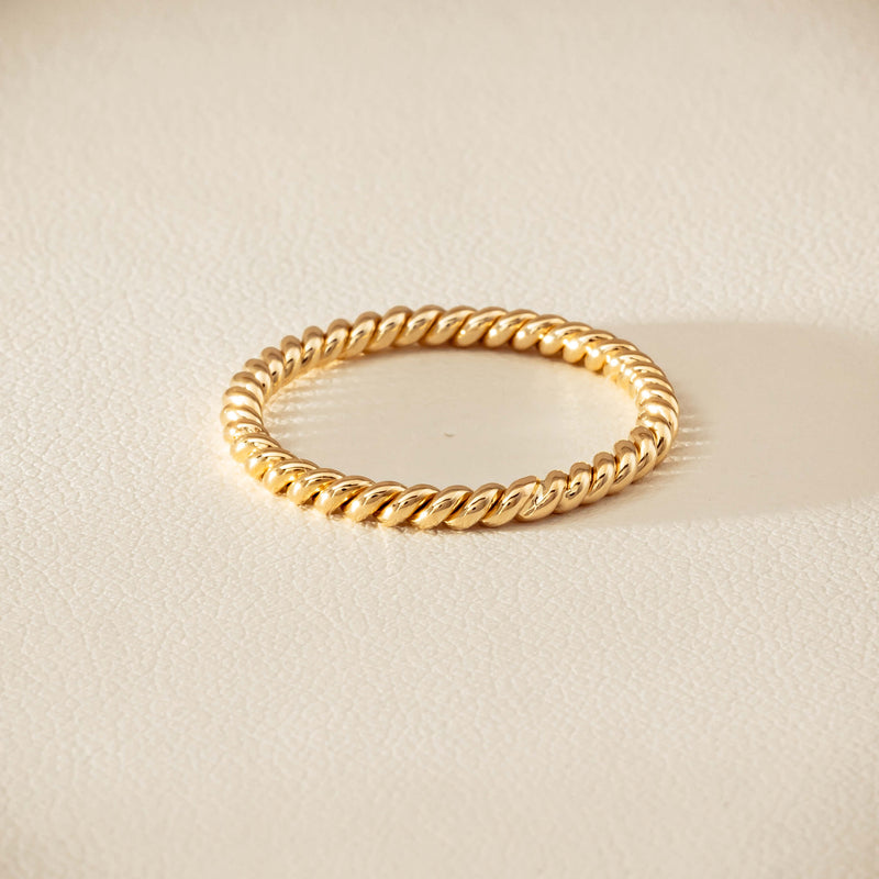 9ct Yellow Gold Twine Band - Ring - Walker & Hall
