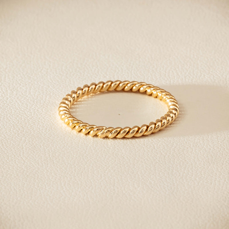 9ct Yellow Gold Twine Band - Ring - Walker & Hall
