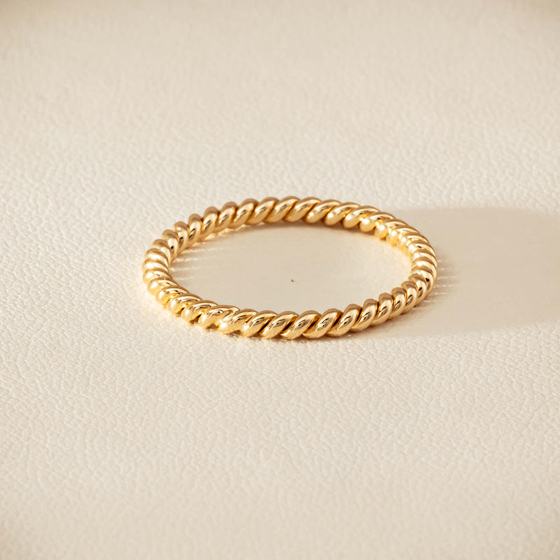 9ct Yellow Gold Twine Band - Ring - Walker & Hall