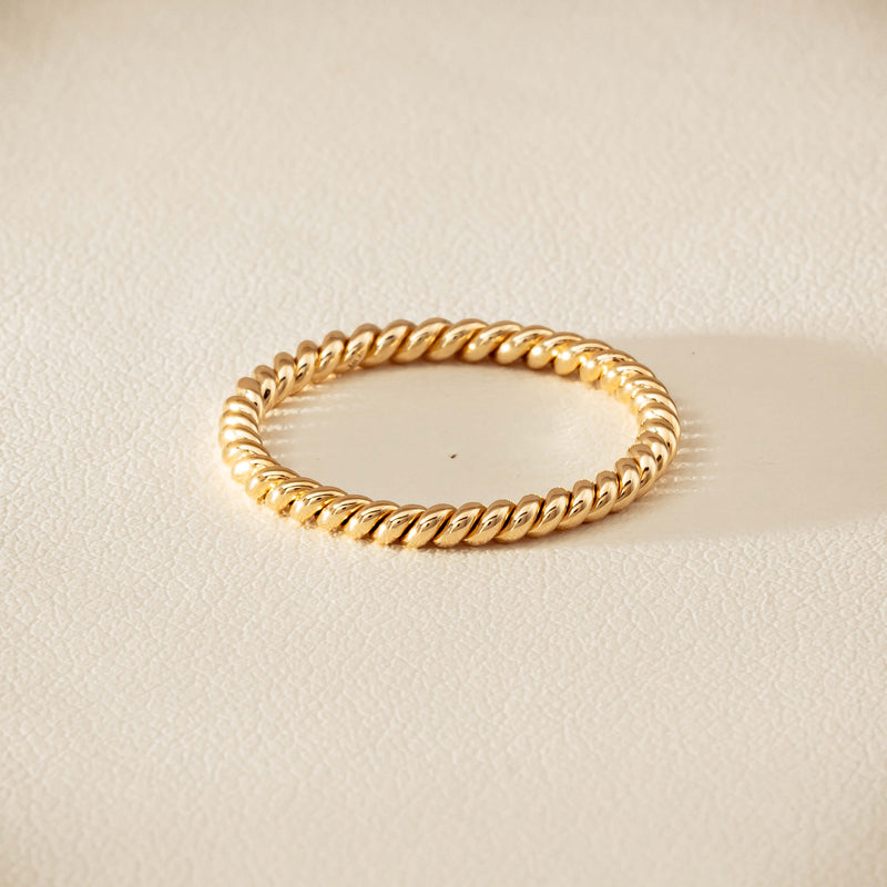 9ct Yellow Gold Twine Band - Ring - Walker & Hall