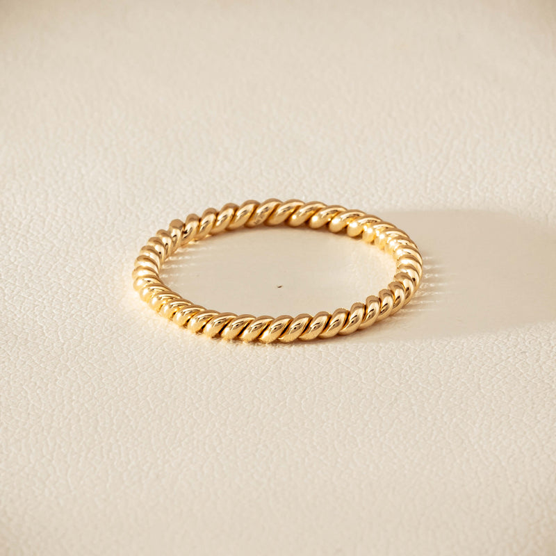 9ct Yellow Gold Twine Band - Ring - Walker & Hall
