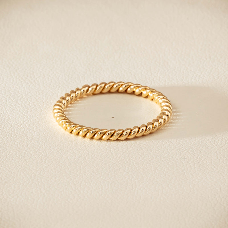 9ct Yellow Gold Twine Band - Ring - Walker & Hall