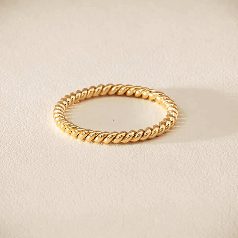 9ct Yellow Gold Twine Band - Ring - Walker & Hall