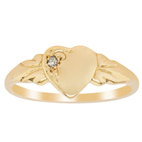 Deja Vu 9ct Yellow Gold Diamond Signet Ring