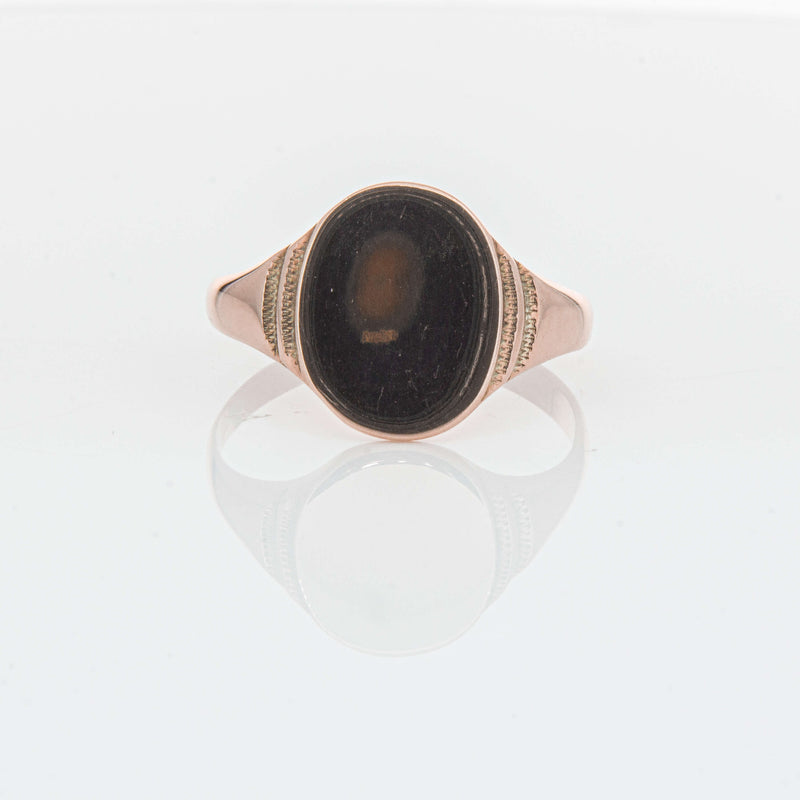 Deja Vu 9ct Rose Gold Oval Signet Ring - Ring - Walker & Hall