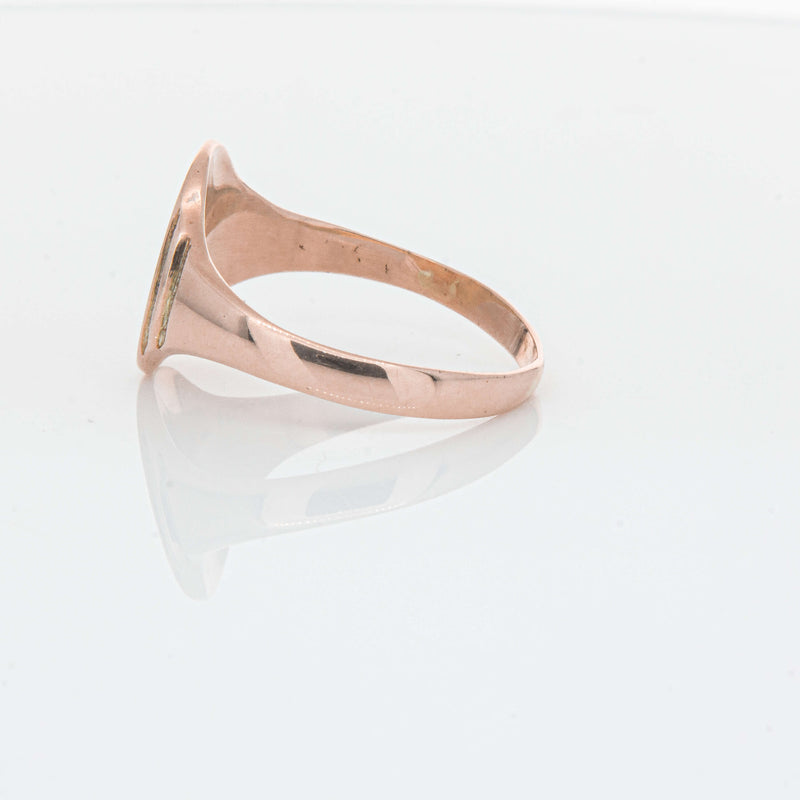 Deja Vu 9ct Rose Gold Oval Signet Ring - Ring - Walker & Hall
