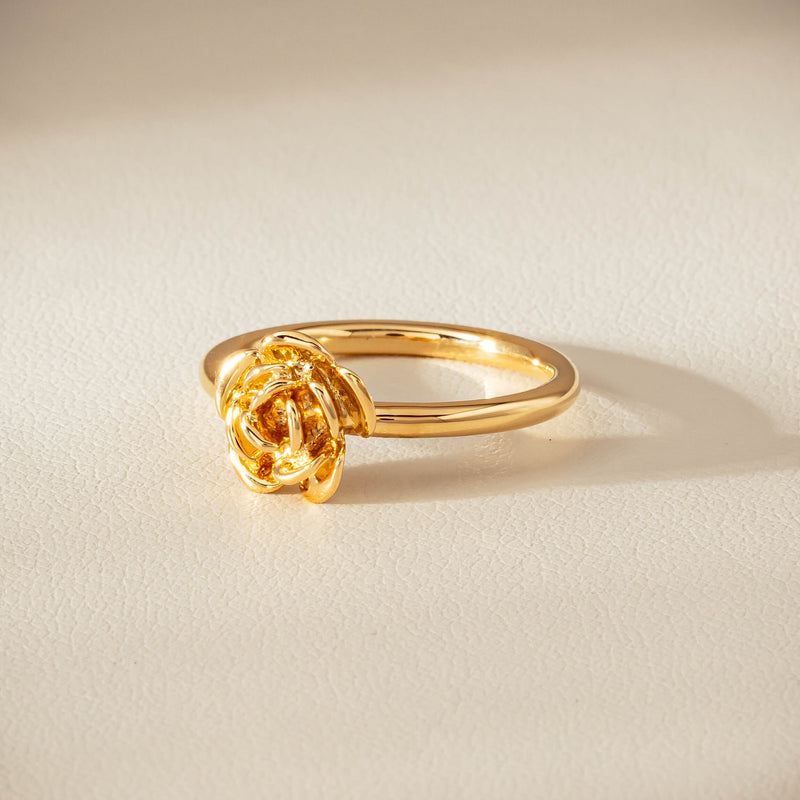 18ct Yellow Gold Albertine Rose Ring - Ring - Walker & Hall