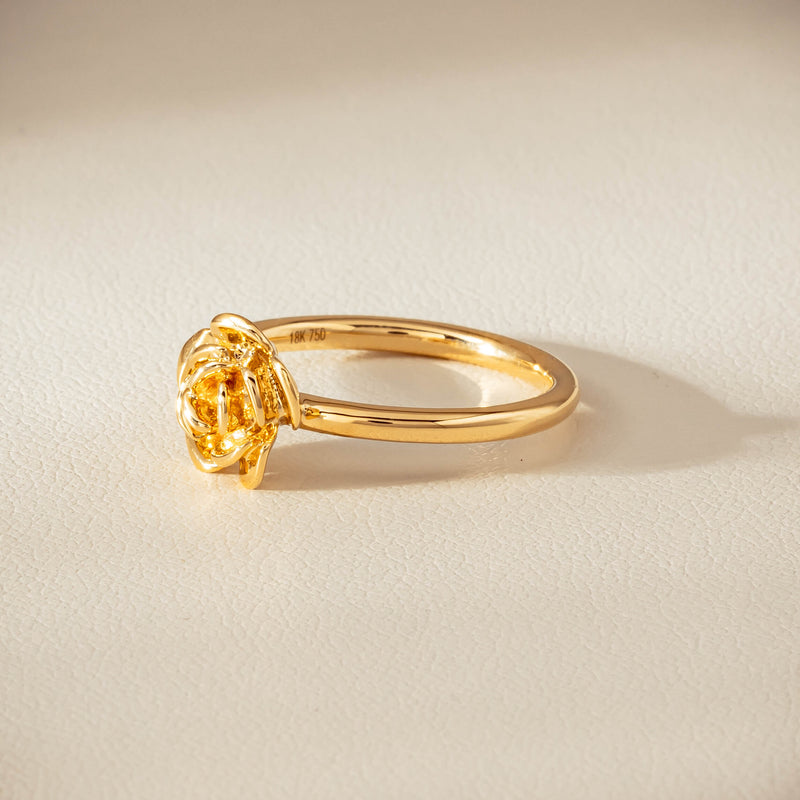 18ct Yellow Gold Albertine Rose Ring - Ring - Walker & Hall