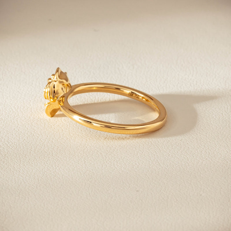 18ct Yellow Gold Albertine Rose Ring - Ring - Walker & Hall