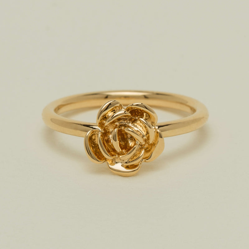 18ct Yellow Gold Rose Ring - Ring - Walker & Hall