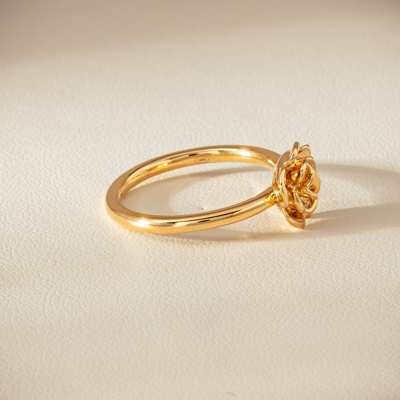 18ct Yellow Gold Albertine Rose Ring - Ring - Walker & Hall