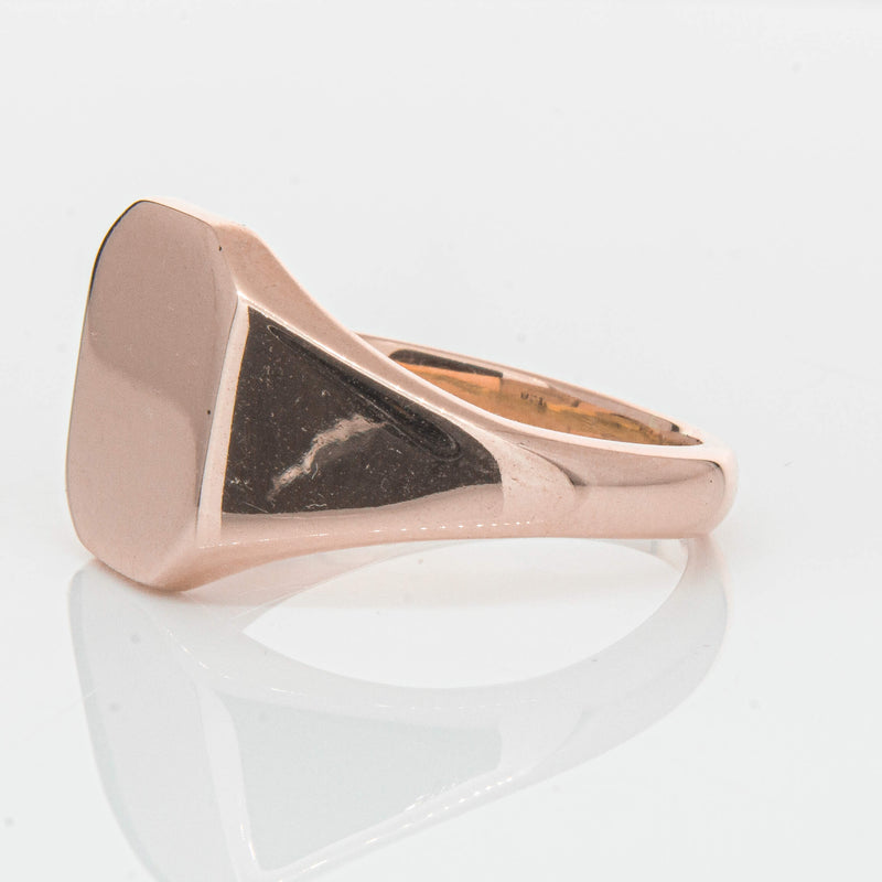 Deja Vu 9ct Rose Gold Mens Signet Ring - Ring - Walker & Hall