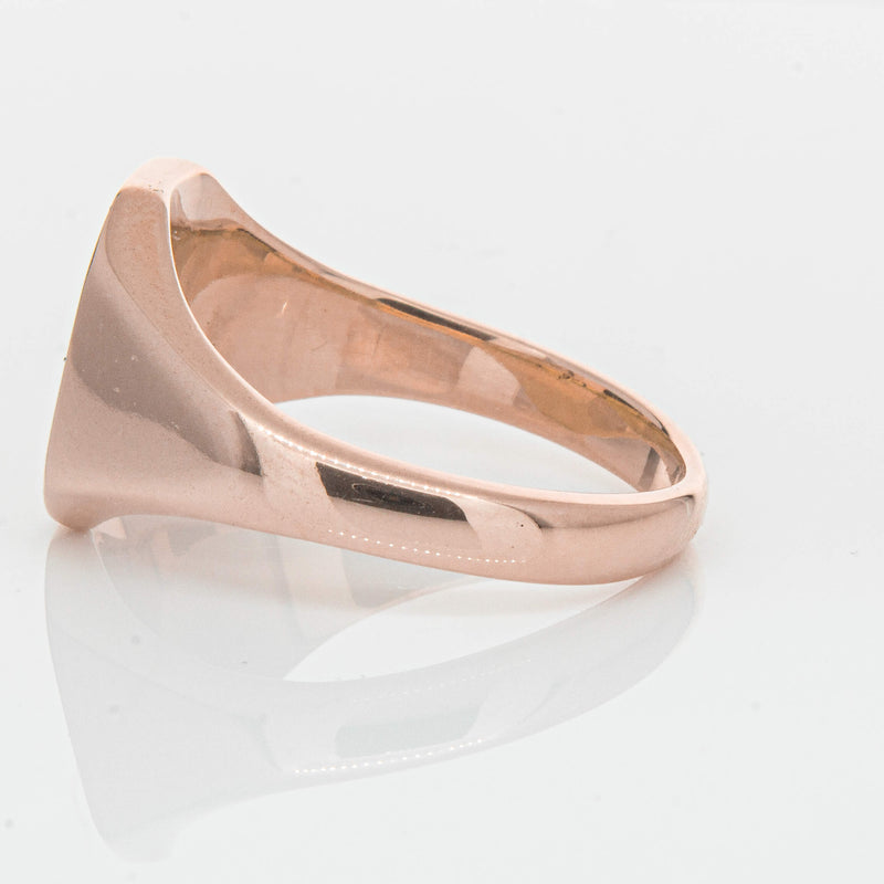 Deja Vu 9ct Rose Gold Mens Signet Ring - Ring - Walker & Hall