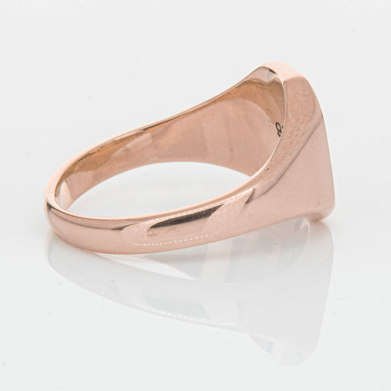 Deja Vu 9ct Rose Gold Mens Signet Ring - Ring - Walker & Hall