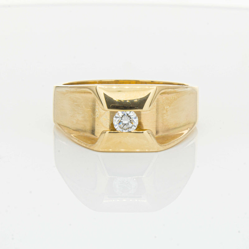 Deja Vu 14ct Yellow Gold .22ct Diamond Mens Ring - Ring - Walker & Hall