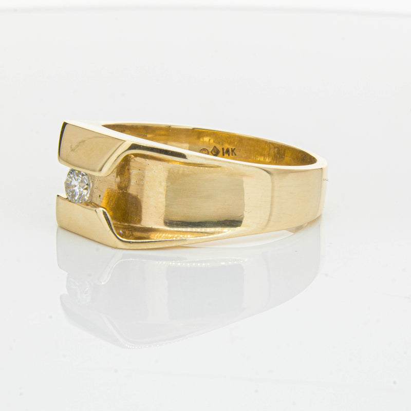 Deja Vu 14ct Yellow Gold .22ct Diamond Mens Ring - Ring - Walker & Hall