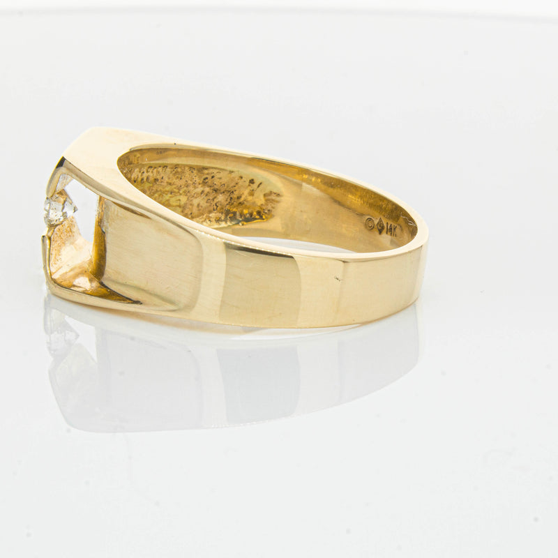 Deja Vu 14ct Yellow Gold .22ct Diamond Mens Ring - Ring - Walker & Hall