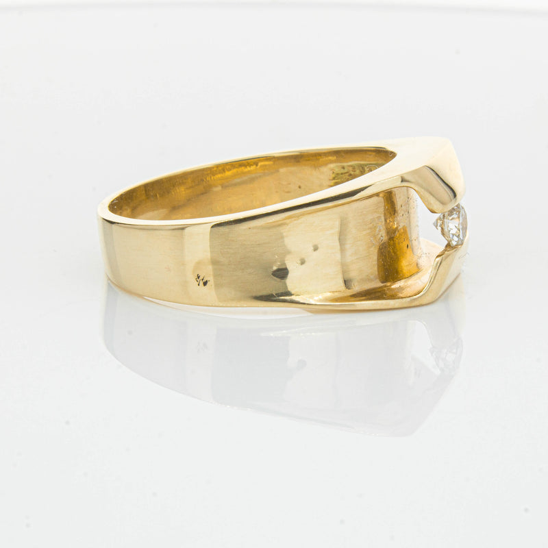 Deja Vu 14ct Yellow Gold .22ct Diamond Mens Ring - Ring - Walker & Hall