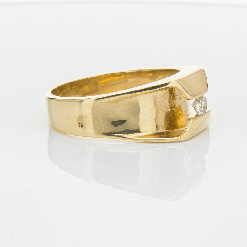Deja Vu 14ct Yellow Gold .22ct Diamond Mens Ring - Ring - Walker & Hall