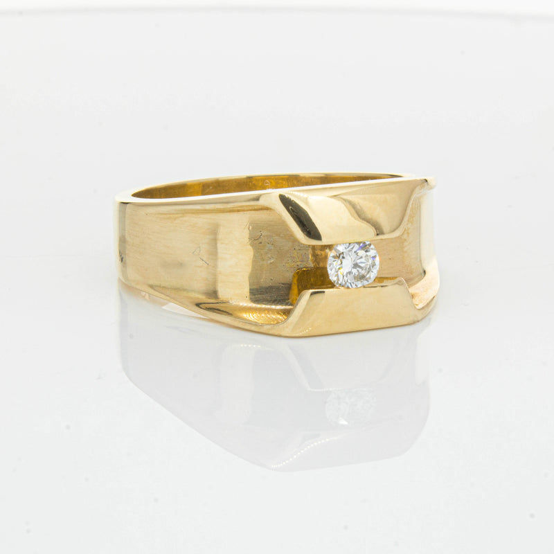 Deja Vu 14ct Yellow Gold .22ct Diamond Mens Ring - Ring - Walker & Hall