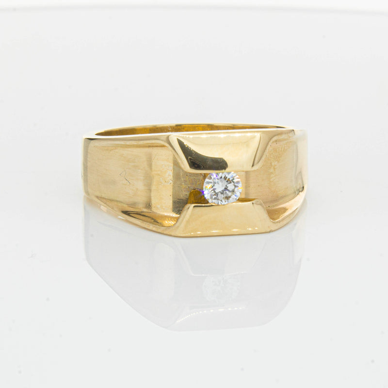 Deja Vu 14ct Yellow Gold .22ct Diamond Mens Ring - Ring - Walker & Hall