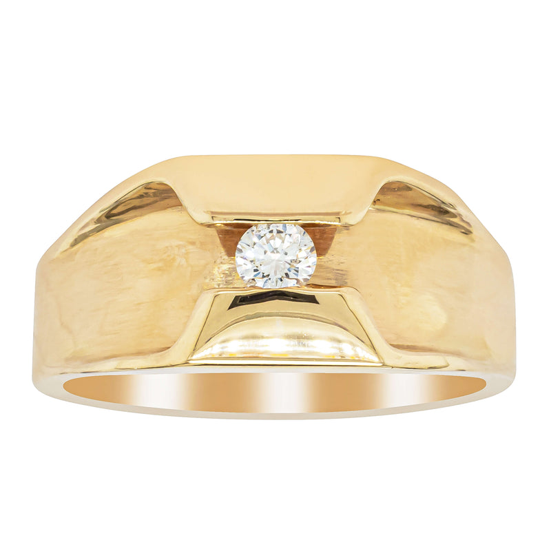Deja Vu 14ct Yellow Gold .22ct Diamond Mens Ring - Ring - Walker & Hall