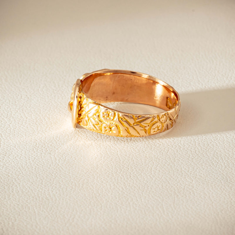 Vintage 9ct Yellow Gold Garter Ring - Chester 1894 - Ring - Walker & Hall