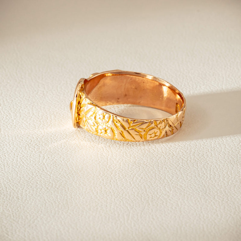 Vintage 9ct Yellow Gold Garter Ring - Chester 1894 - Ring - Walker & Hall