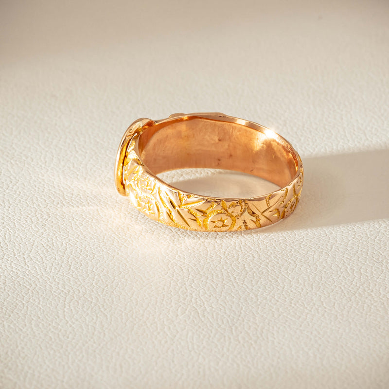 Vintage 9ct Yellow Gold Garter Ring - Chester 1894 - Ring - Walker & Hall