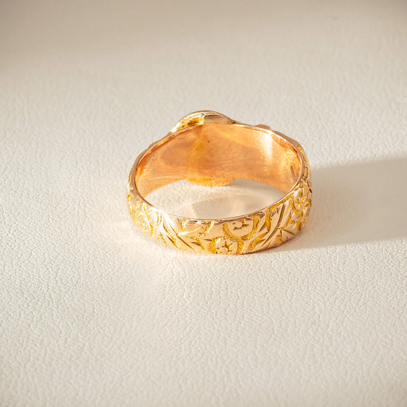 Vintage 9ct Yellow Gold Garter Ring - Chester 1894 - Ring - Walker & Hall