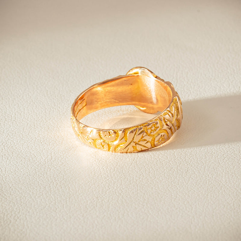 Vintage 9ct Yellow Gold Garter Ring - Chester 1894 - Ring - Walker & Hall