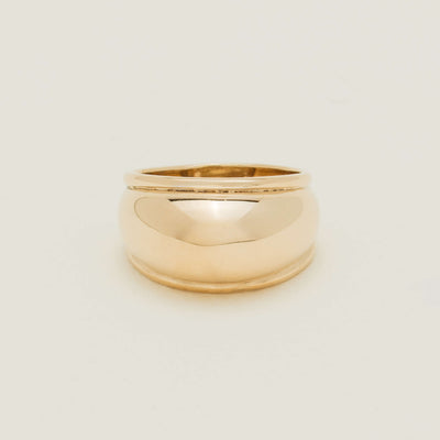 Deja Vu 9ct Yellow Gold Dome Ring - Ring - Walker & Hall