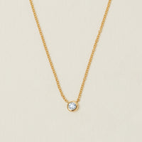 18ct Yellow Gold .21ct Diamond Natalia Pendant - Necklace - Walker & Hall