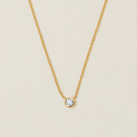 18ct Yellow Gold .21ct Diamond Natalia Pendant - Necklace - Walker & Hall