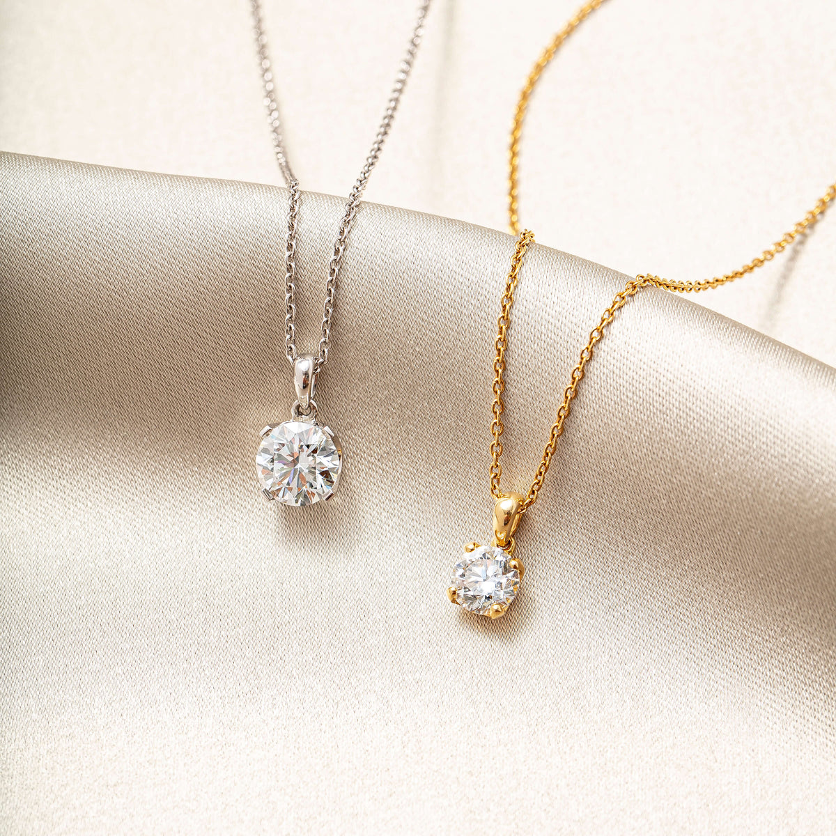 Diamond Blossom Pendants