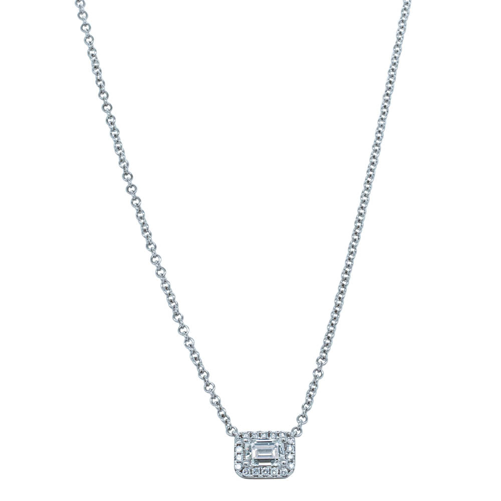 18ct White Gold .50ct Diamond Necklace - Necklace - Walker & Hall