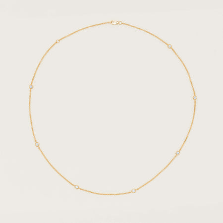 18ct Yellow Gold .50ct Diamond Natalia Chain Necklace - Necklace - Walker & Hall
