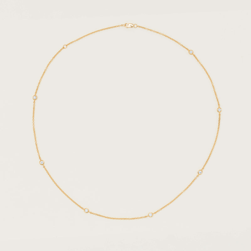 18ct Yellow Gold .50ct Diamond Natalia Chain Necklace - Necklace - Walker & Hall