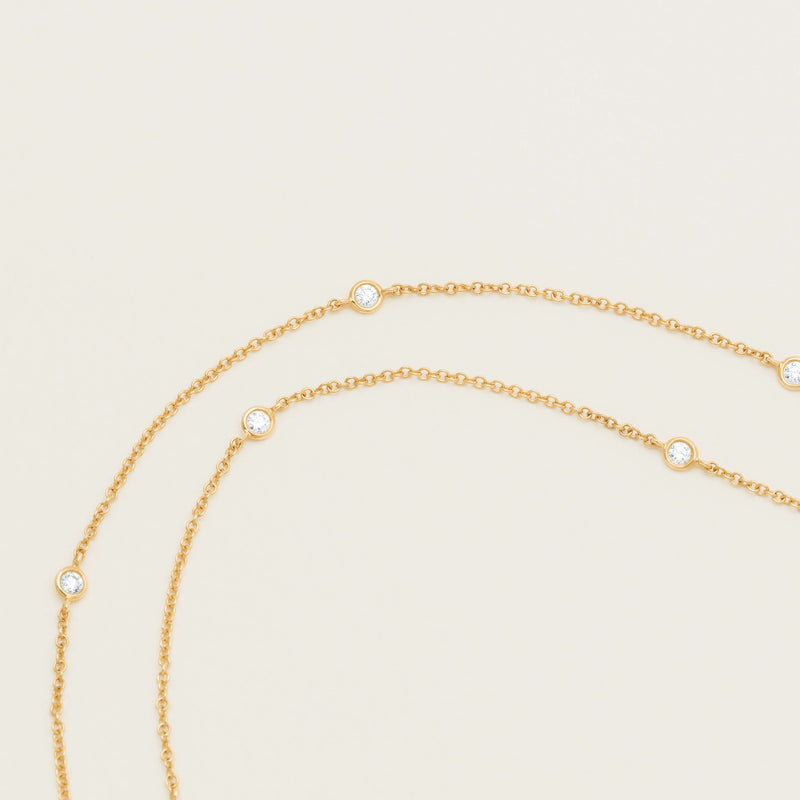 18ct Yellow Gold .50ct Diamond Natalia Chain Necklace - Necklace - Walker & Hall