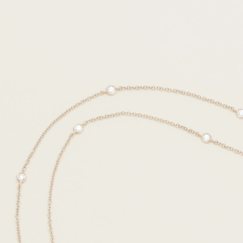18ct White Gold .50ct Diamond Natalia Chain Necklace - Necklace - Walker & Hall