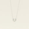 18ct White Gold Diamond Koru Heart Pendant - Necklace - Walker & Hall