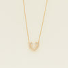 18ct Yellow Gold Diamond Koru Heart Pendant - Necklace - Walker & Hall