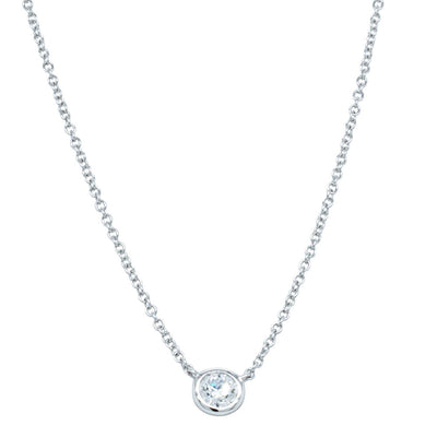 18ct White Gold .31ct Diamond Natalia Pendant-Necklace-Walker & Hall