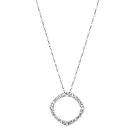 18ct White Gold Diamond Eos Pendant - Necklace - Walker & Hall