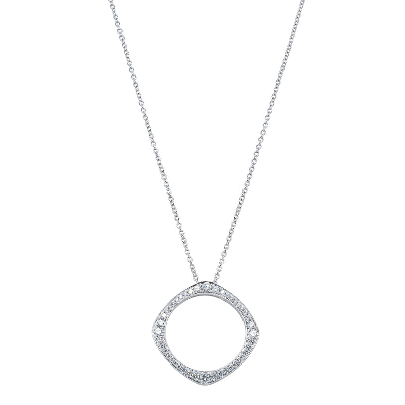 18ct White Gold Diamond Eos Pendant - Necklace - Walker & Hall